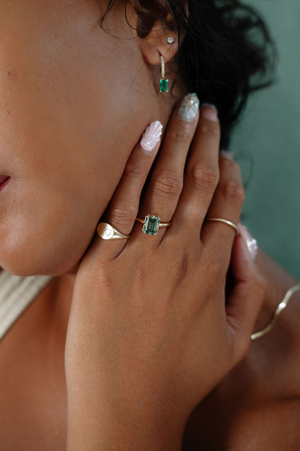 Emerald Drop Earrings