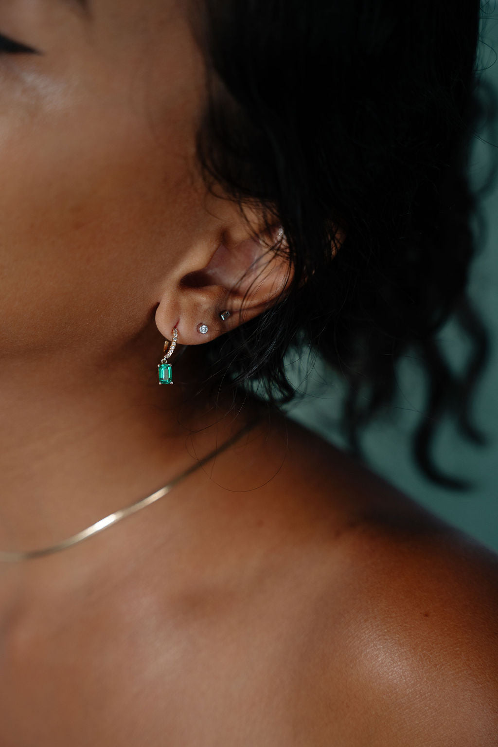 Emerald Drop Earrings