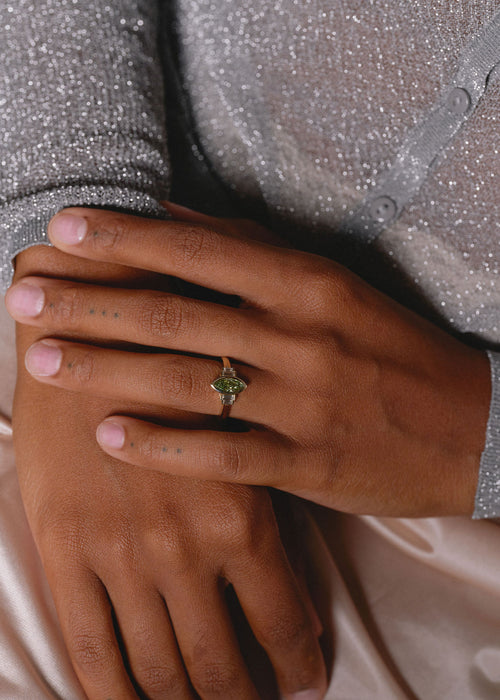 Iris || Green Marquise (view 5)