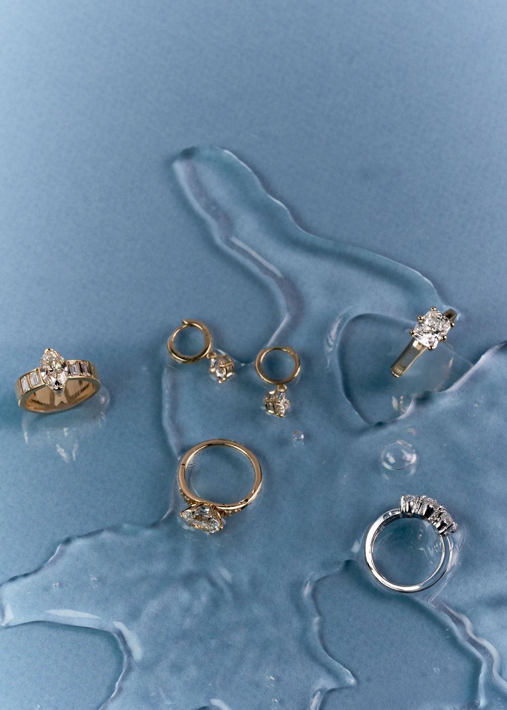 Diamond Dangle Hoops (view 3)