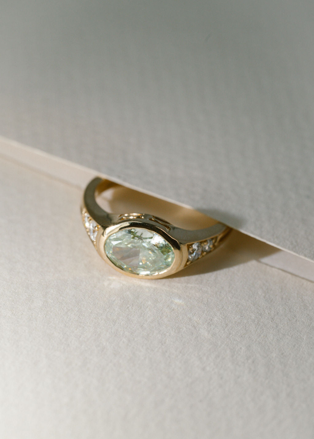 Lea | East-West | 1.86 ct Green Diamond (view 7)