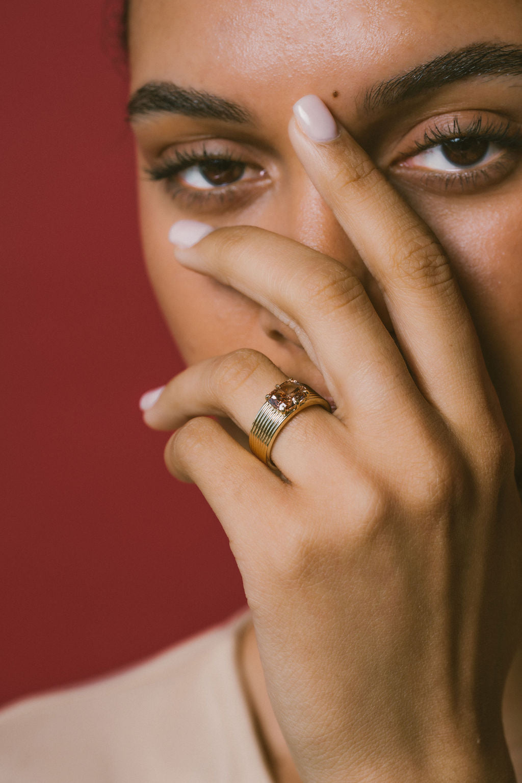 Champagne Senna | Old Mine Cushion Deep Champagne