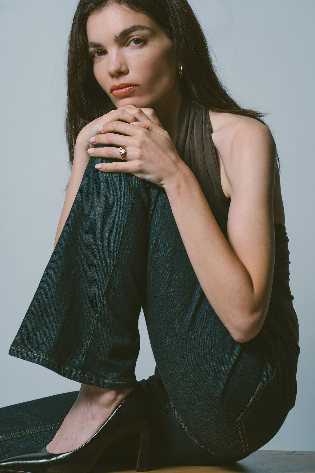 Gale | Champagne Moval three stone