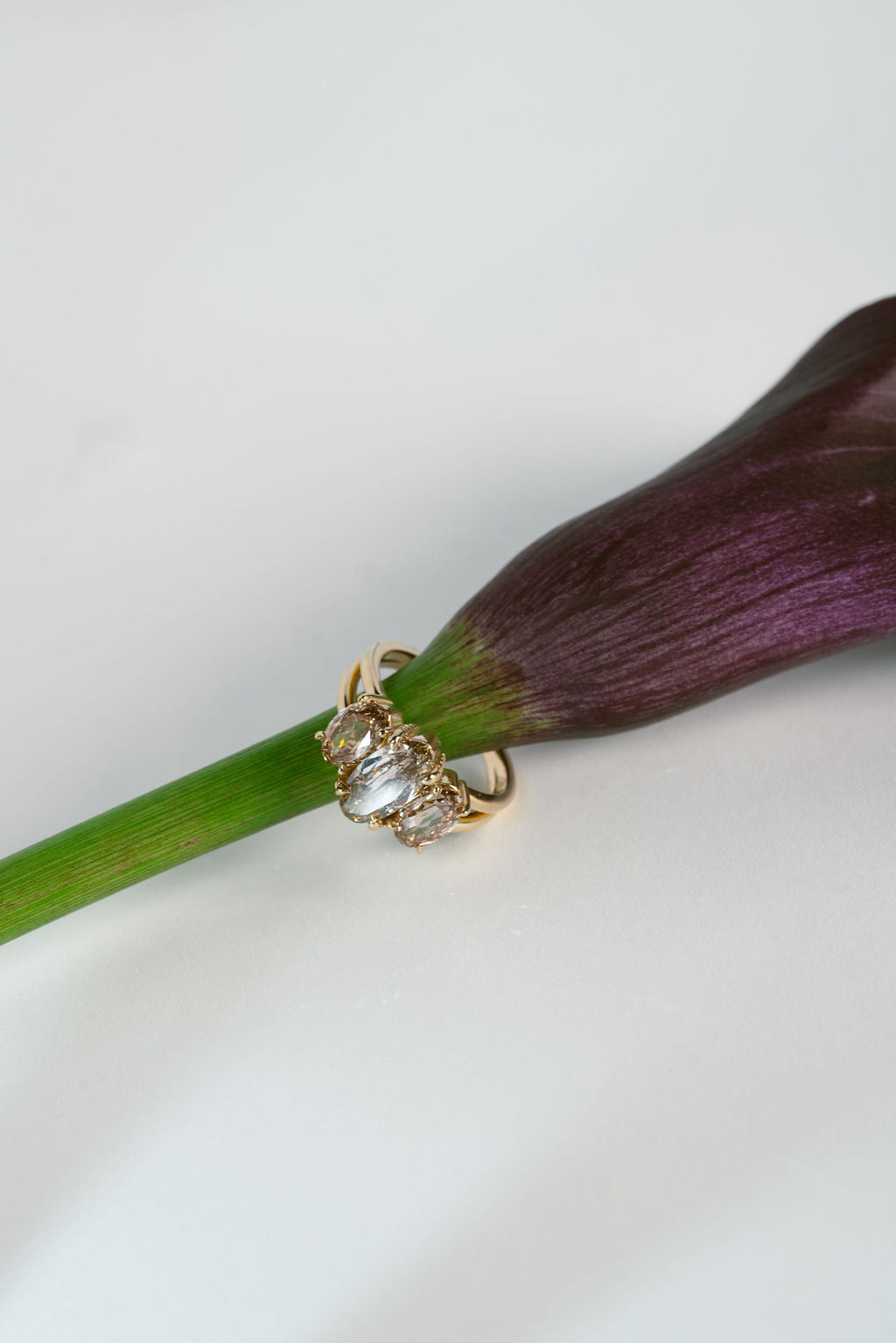 Gale | Champagne Moval three stone