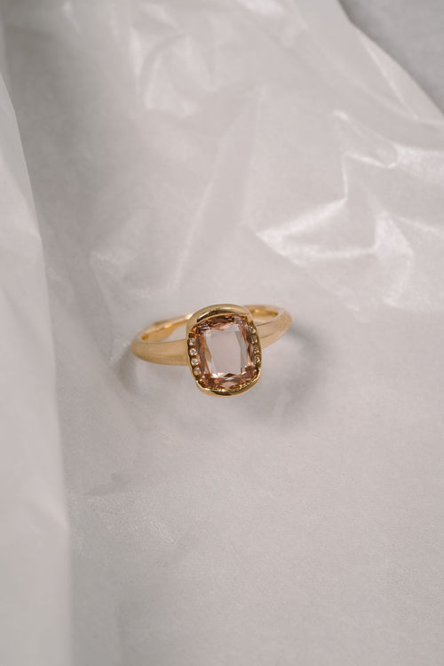 Champagne Dove | Rose cut cushion Ready to Ship