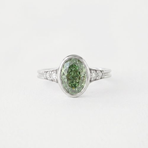 2.04 ct Lea || Green Oval