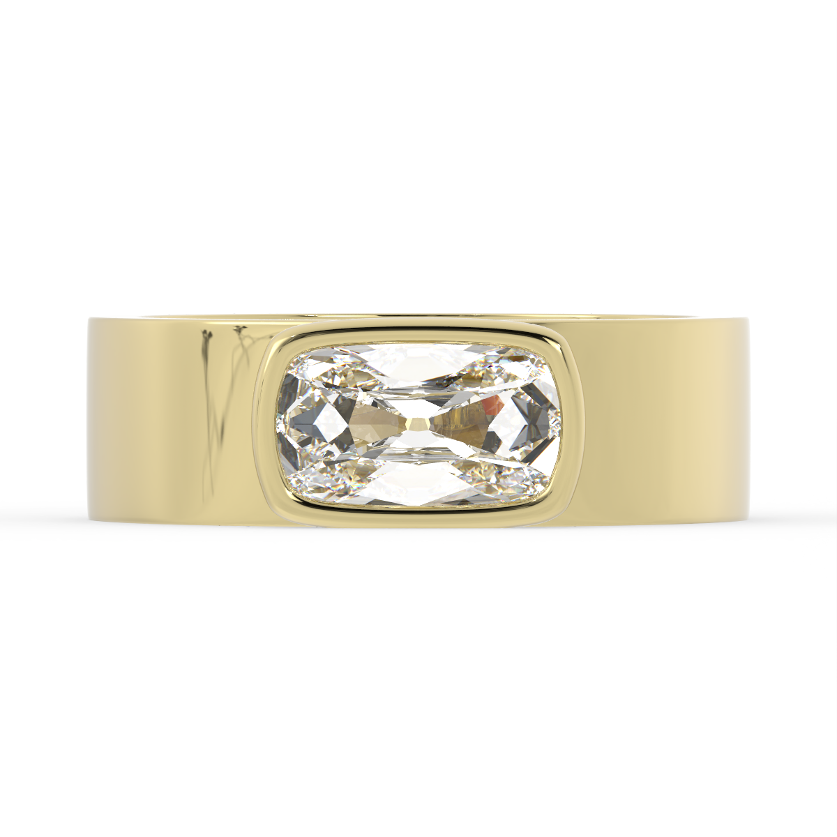 Old Mine Cushion Cigar Band Solitaire | OAK