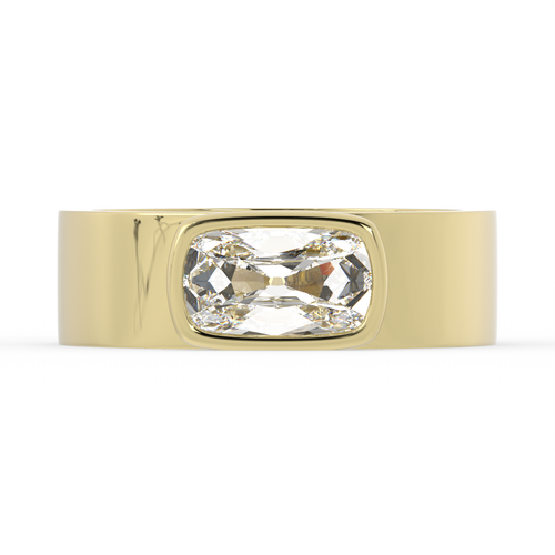 Old Mine Cushion Cigar Band Solitaire | OAK