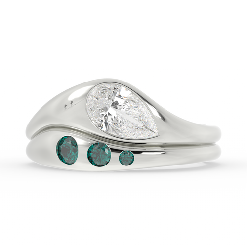 Marlow || With Matching Graduated 3 Stone Band S3584