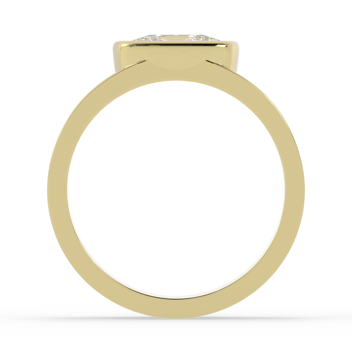 Old Mine Cushion Cigar Band Solitaire | OAK (view 3)