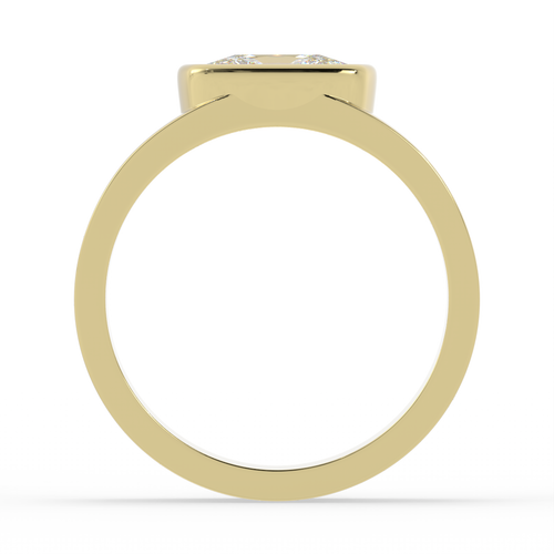 Old Mine Cushion Cigar Band Solitaire | OAK (view 3)