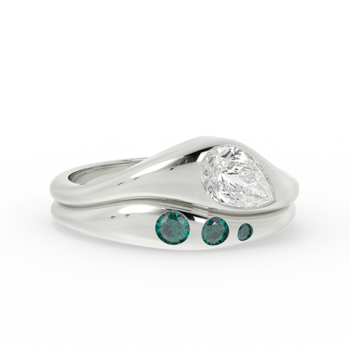 Marlow || With Matching Graduated 3 Stone Band S3584