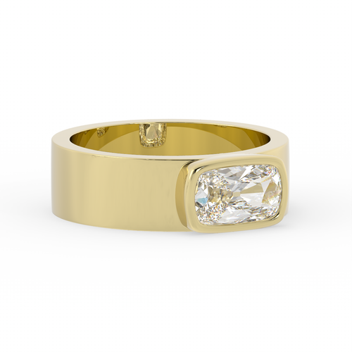 Old Mine Cushion Cigar Band Solitaire | OAK (view 2)