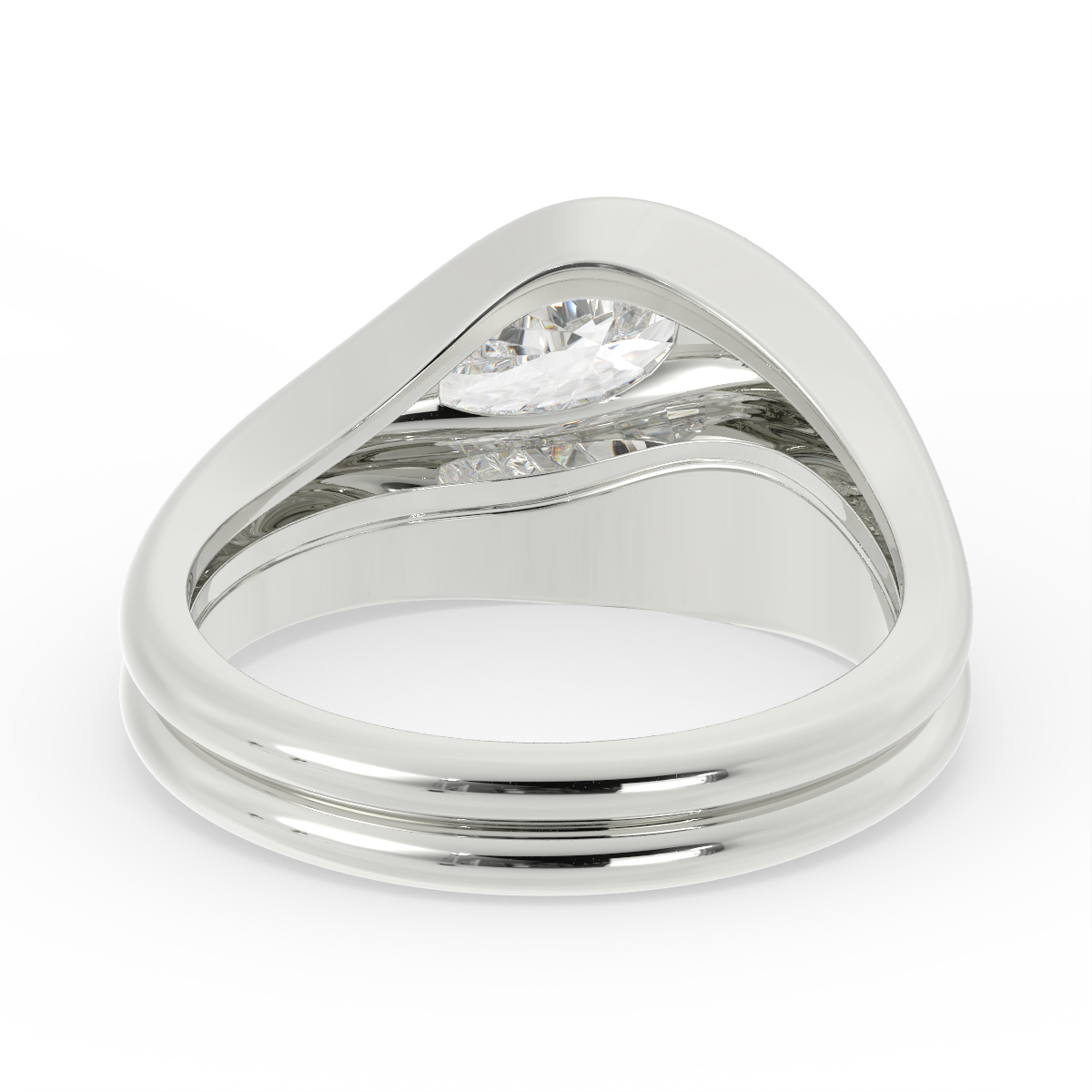 Marlow || With Matching Graduated 3 Stone Band S3584