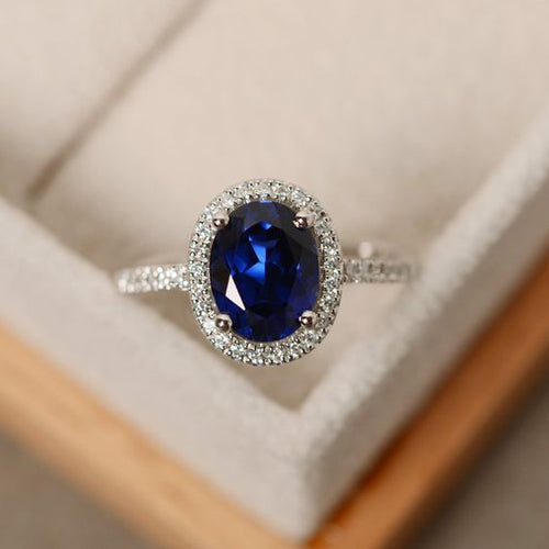 Oval Sapphire & Diamond Halo | Quote