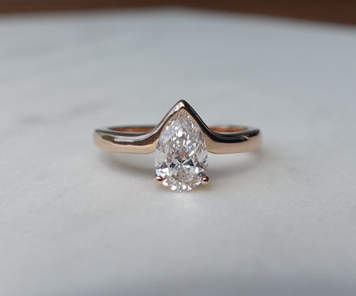 Draped Pear Solitaire | Quote