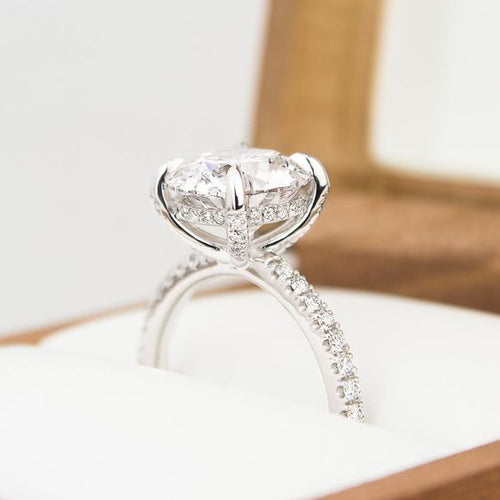 Pavé Setting & Scalloped Band