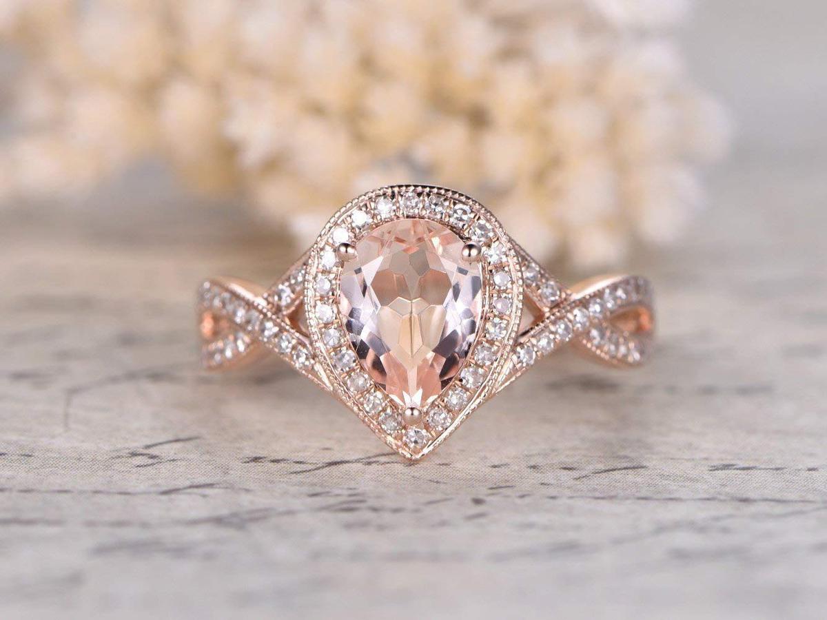 Double Band Pear & Morganite | Quote