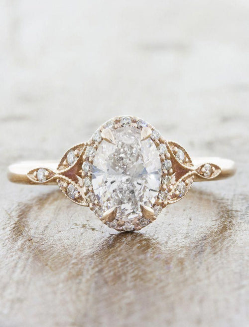 Oval Halo & Floral Side Detail | Quote