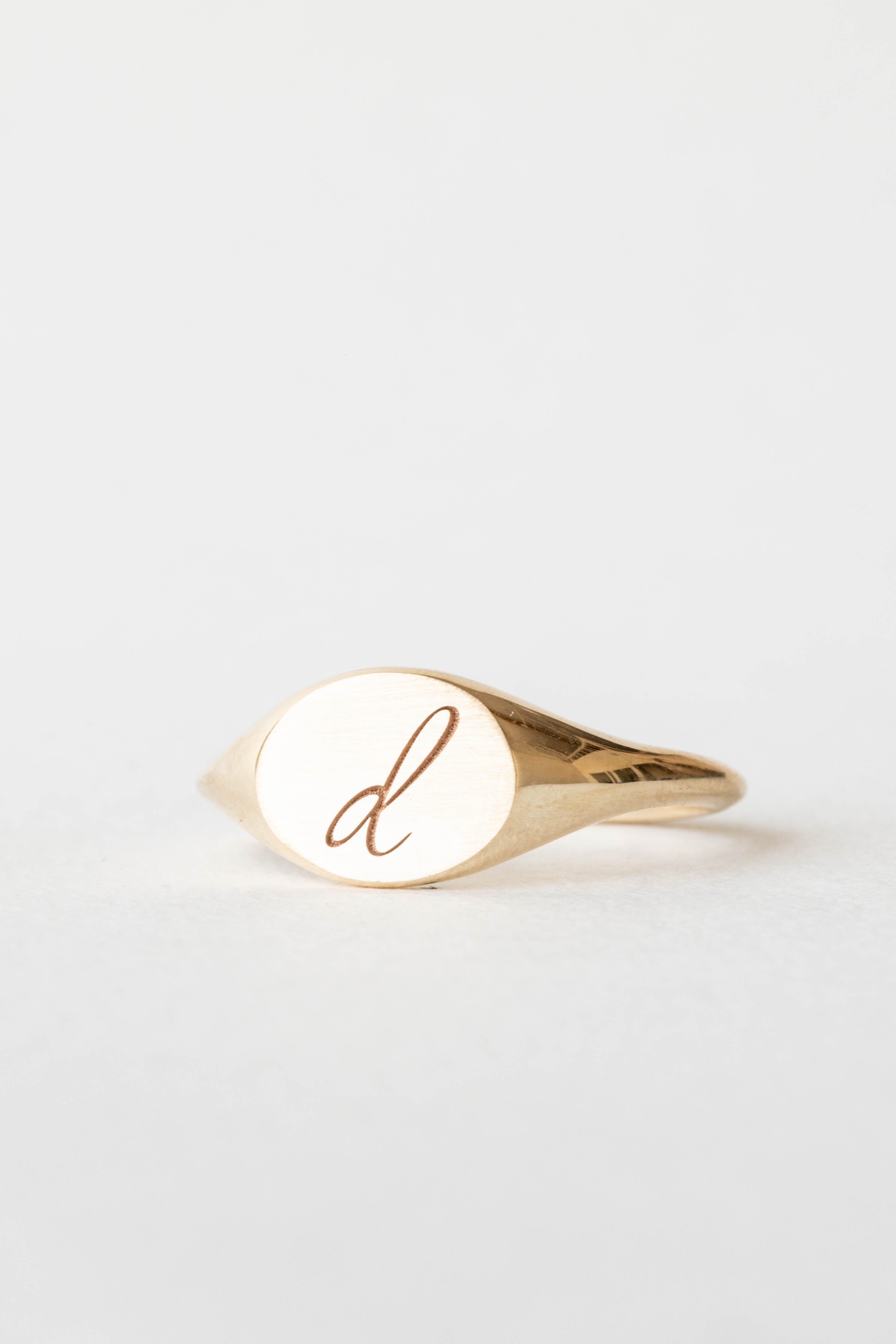 Engraved Oval Signet – June Rings