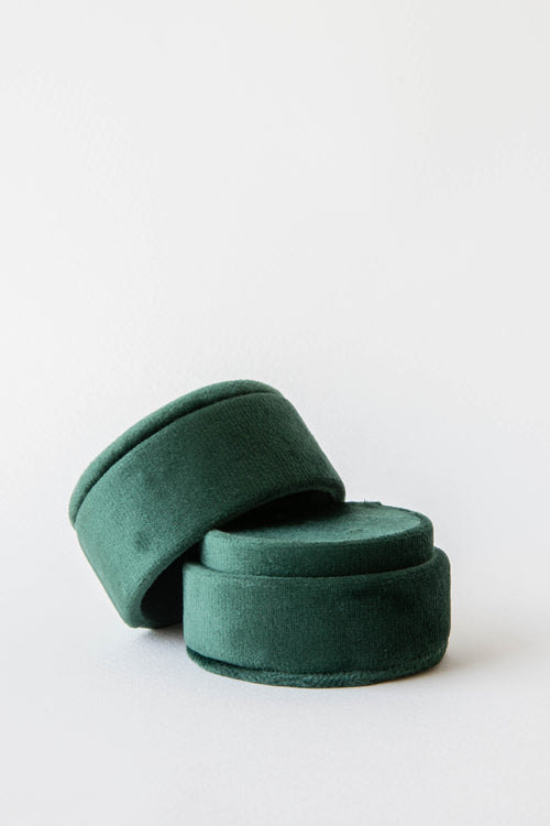 Emerald Velvet Ring Box