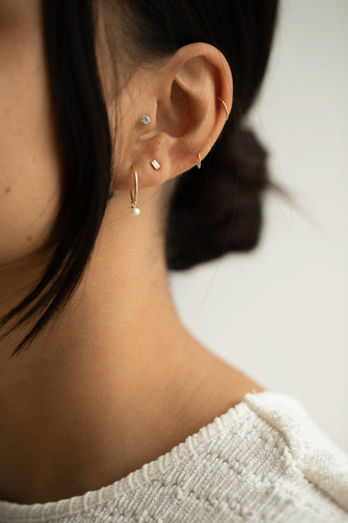 Baguette Bezel Studs