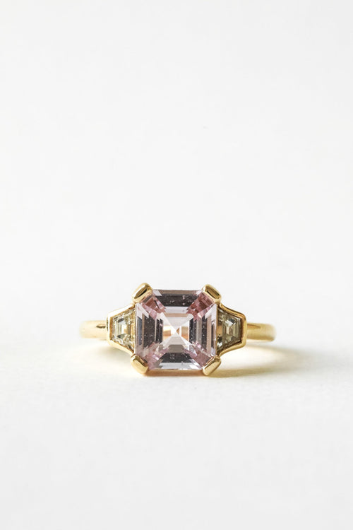 Pale Pink Sapphire Three-Stone