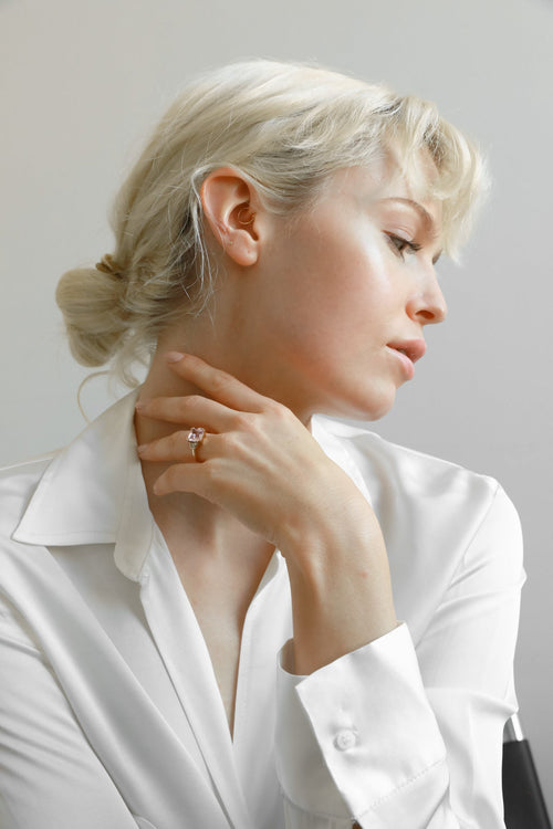 Pale Pink Sapphire Three-Stone