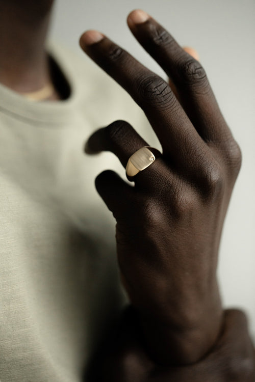 Squared Diamond Signet