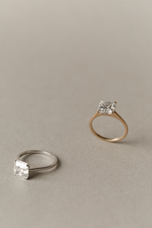 June Solitaire || Asscher