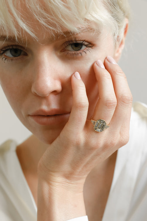 Woman wearing Diamond Ring