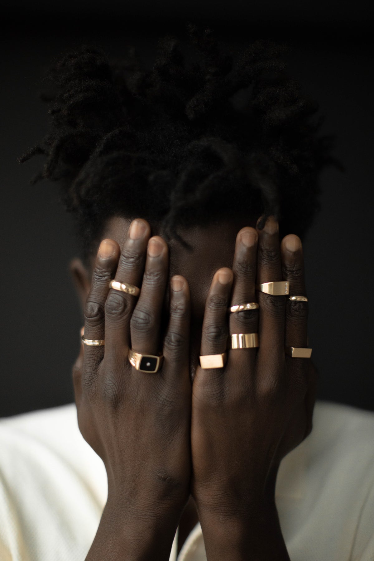 Rectangle Signet Solid Gold Signet Ring Mens Rectangle Signet