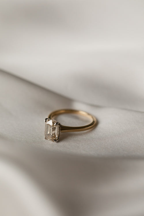 Antique Cut Champagne Solitaire