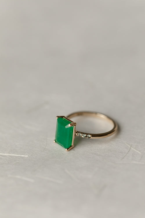 Emerald & Green Sapphire Pavé