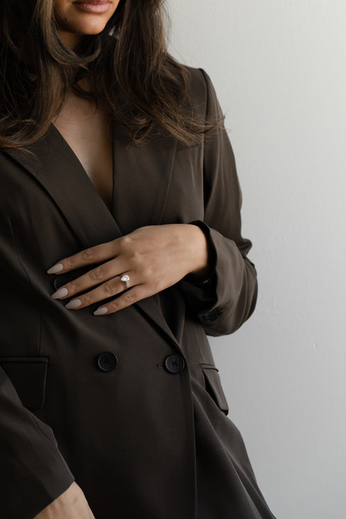 Custom June Solitaire Pear | Customer Provided Stone