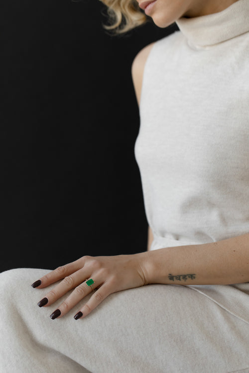 Emerald & Green Sapphire Pavé