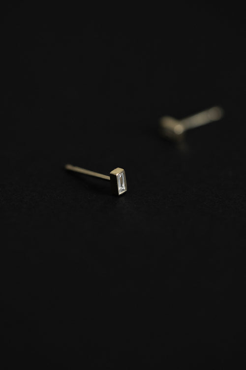 Baguette Bezel Studs