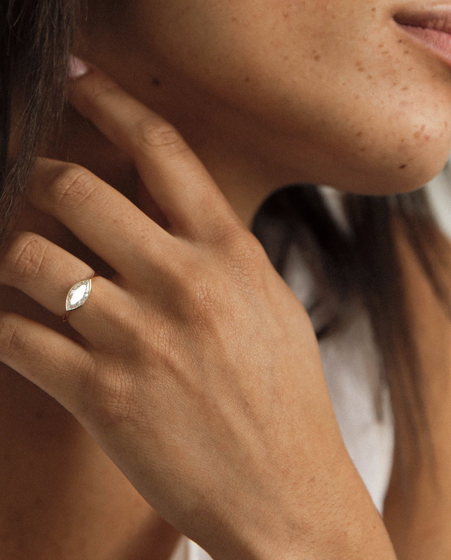 Zinnia || East-West Marquise – June Rings