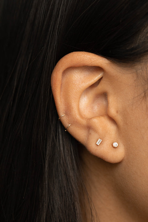 Round Bezel Studs