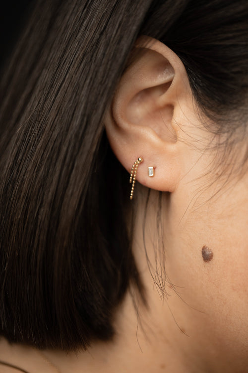 Baguette Bezel Studs