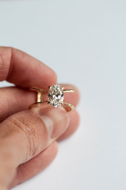 Double Band Oval Solitaire | Quote