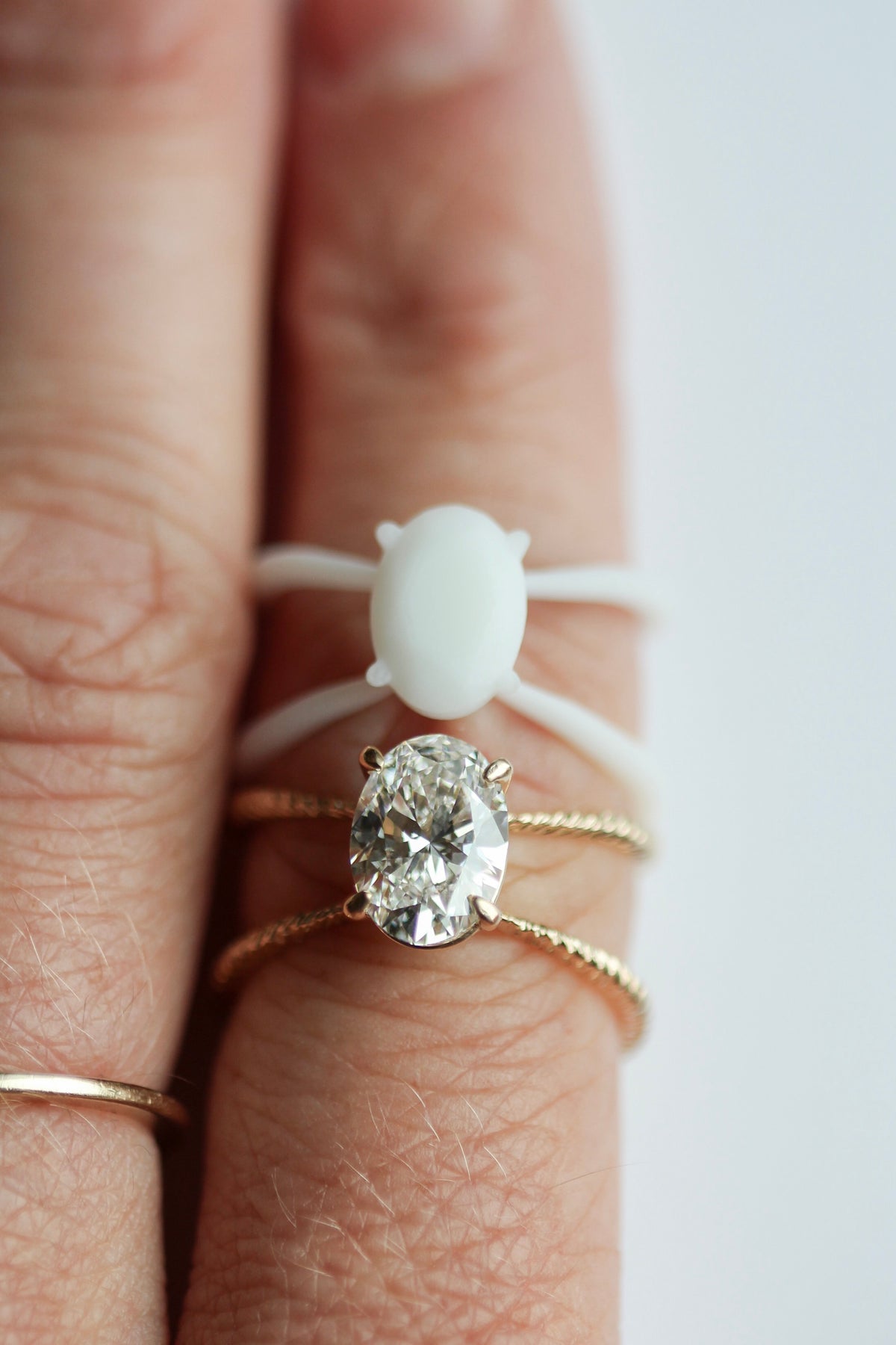 Double Band Oval Solitaire | Quote