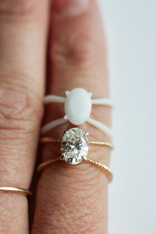 Double Band Oval Solitaire | Quote