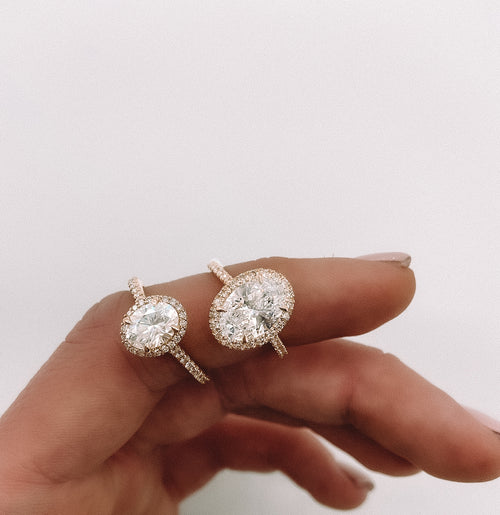 Dainty Oval Halo | Quote