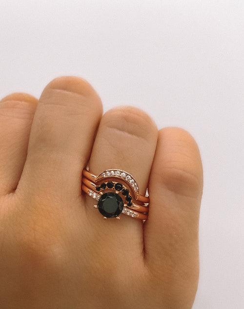 Black Diamond/Moissanite Set