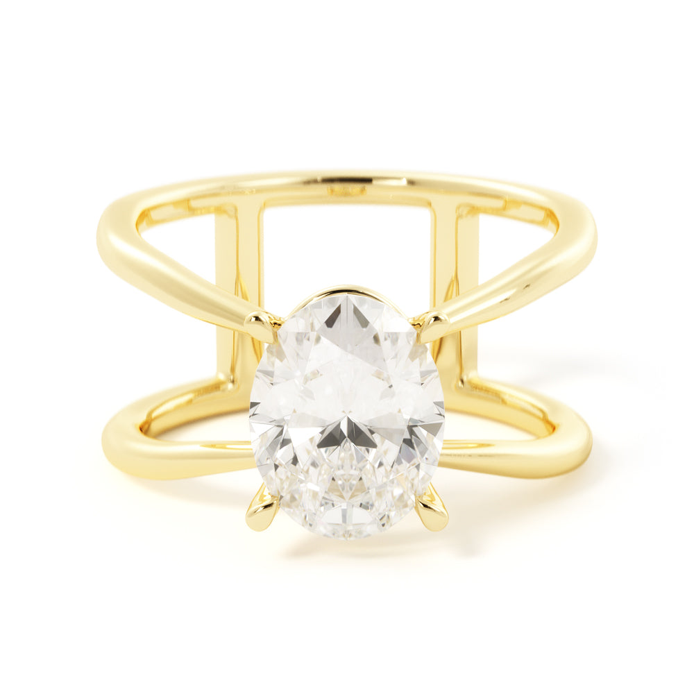 Double Band Oval Solitaire | Quote