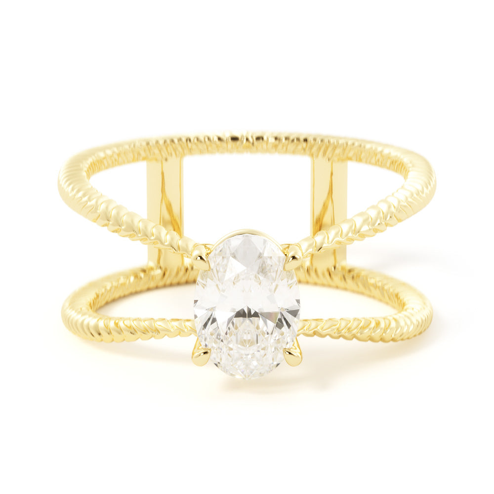 Double Band Oval Solitaire | Quote