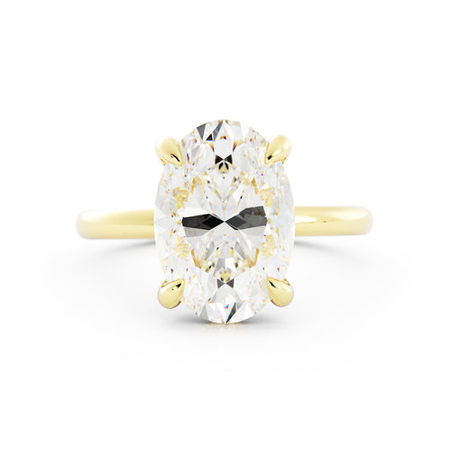 Jordan | Custom Oval with Hidden Halo Engagement Ring