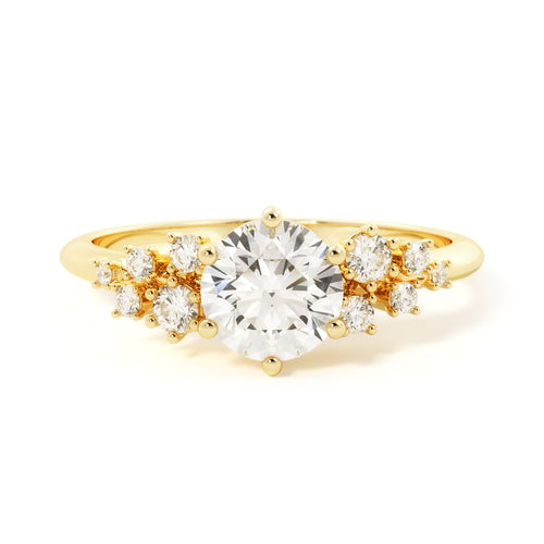 Round with Dainty Side Stones | Quote