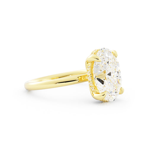 Jordan | Custom Oval with Hidden Halo Engagement Ring